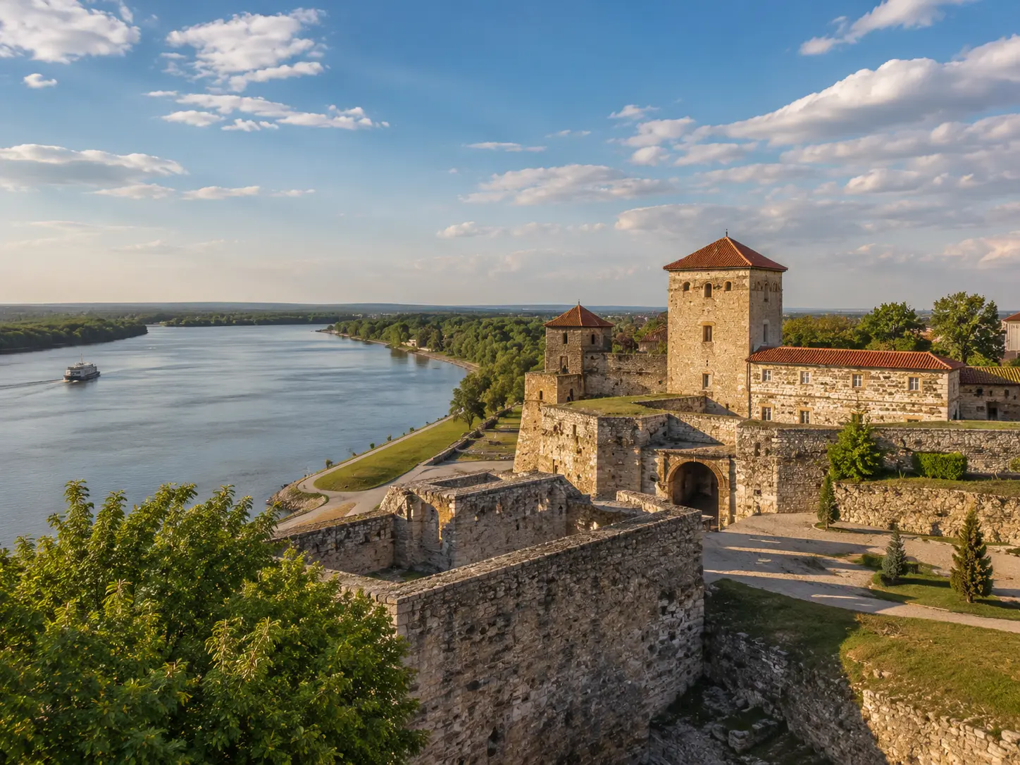 Fortress landscape along the Danube in northwest Bulgaria